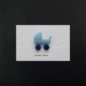 PRAM BROOCH navy blue