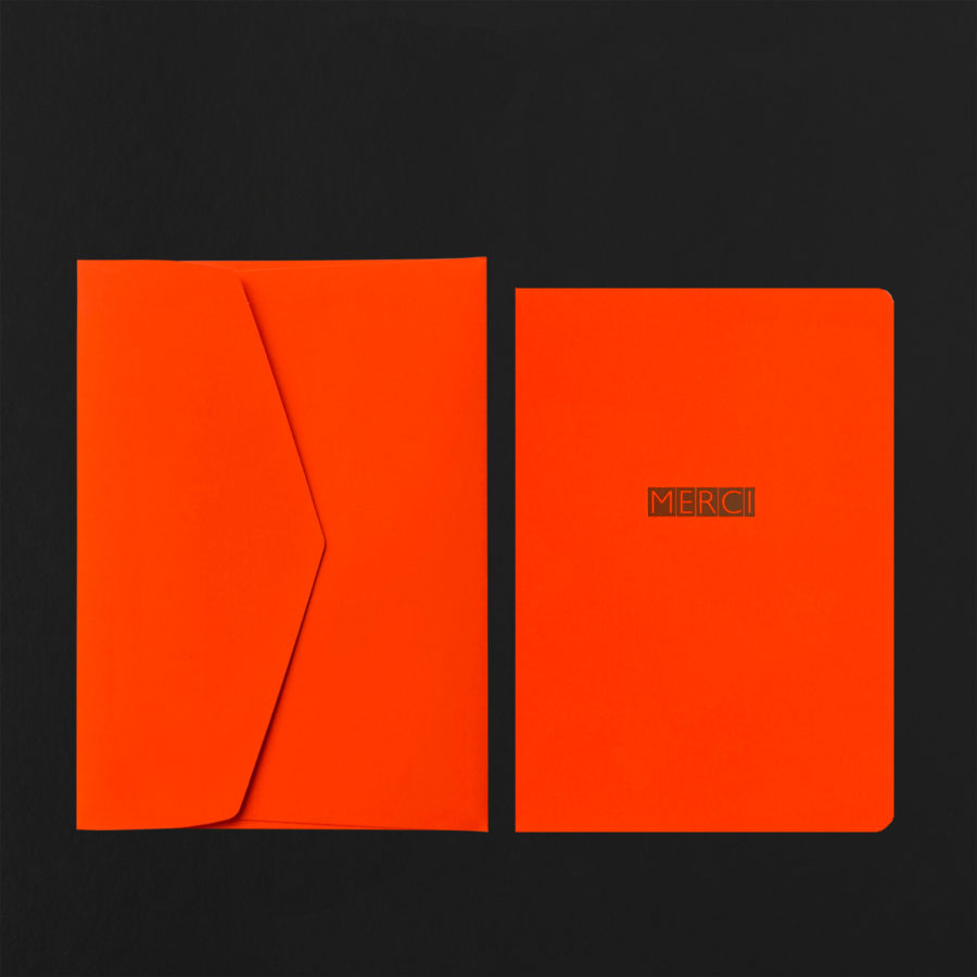 Folded Card MERCI MERCI MERCI Banana Envelope Folded Card MERCI MERCI MERCI Banana Envelope