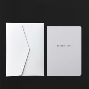 Carte postale CONDOLEANCES + enveloppe pôle