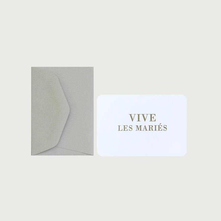 Mini carte et enveloppe – motif VIVE LES MARIÉS, le typographe, Qualité  typo
