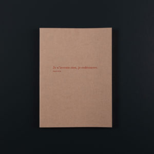 CAHIER SOUPLE A5+ Rodin brun "je n'invente rien..."