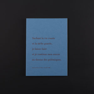 A5+ SOFT COVER NOTEBOOK bleu Rodin "sachant la vie courte..."