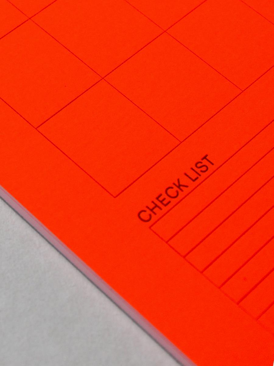 CALENDRIER MENSUEL A4+ INTEMPOREL ORANGE FLUO