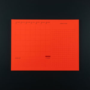 A4+ MONTHLY CALENDAR ORANGE FLUORESCENT