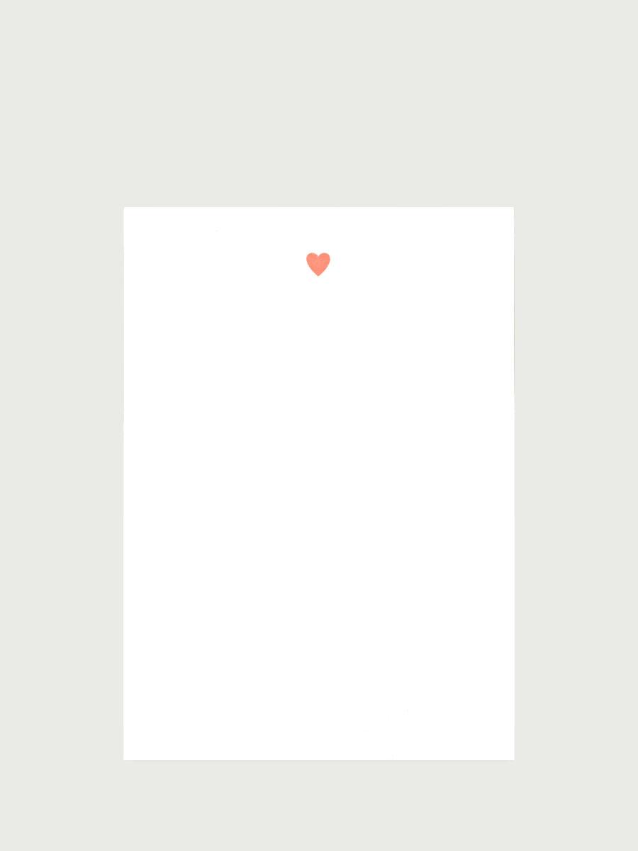 BLOC note A5 papier à lettre - motif coeur