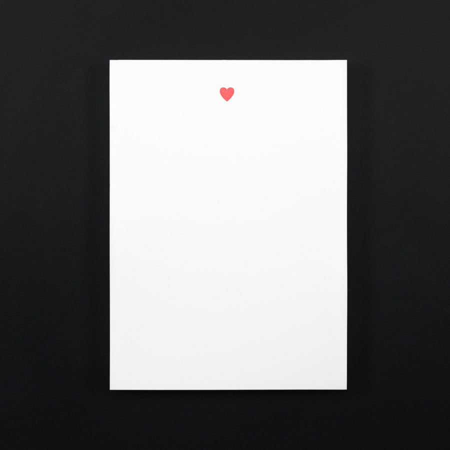 A5 NOTEPAD letter paper HEART