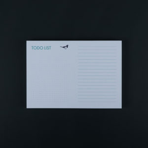 BLOC NOTE A5 TO DO LIST PIE bleu