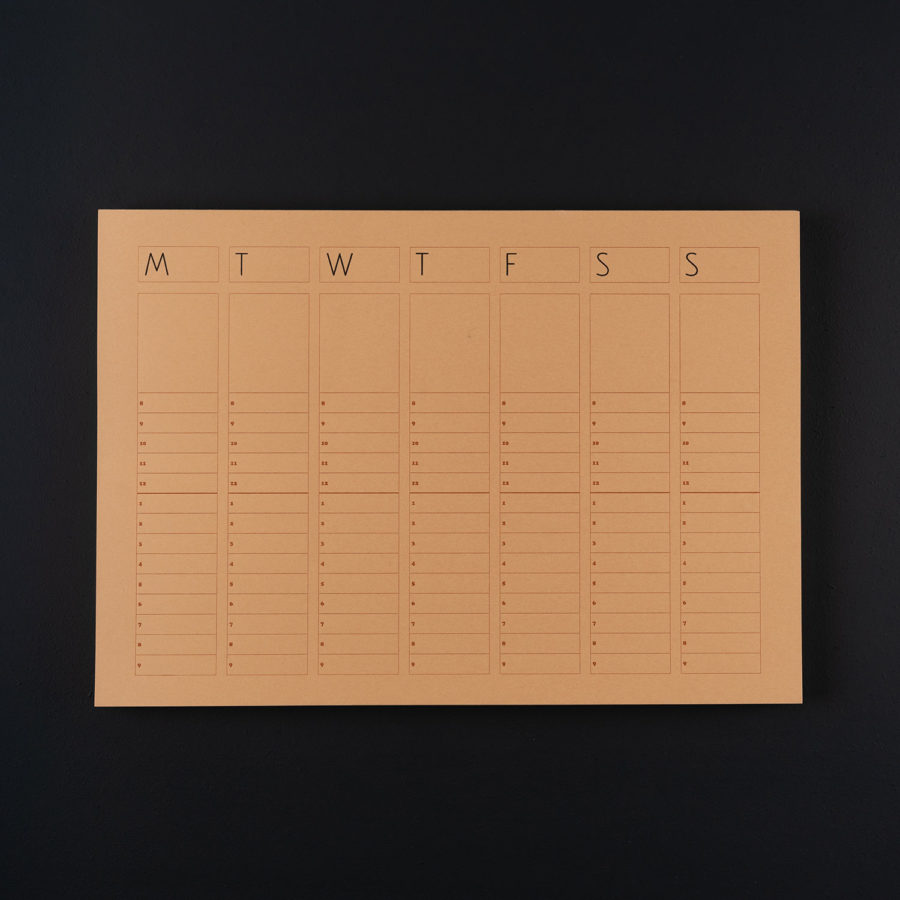 DESK DIARY HORIZONTAL CARAMEL