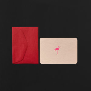 MINI CARD + ENVELOPE PINK FLAMINGO