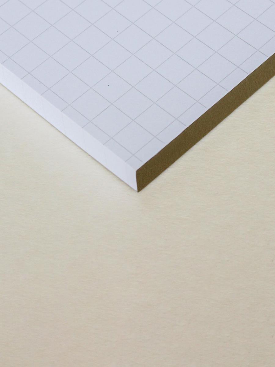 Bloc de bureau 100 feuilles, quadrillé 5x5, format A6, papier 60g