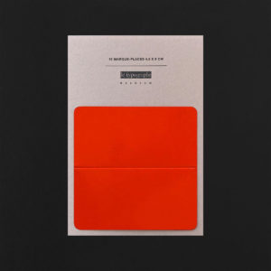 X 10 PLACE TAGS RED VERNISH