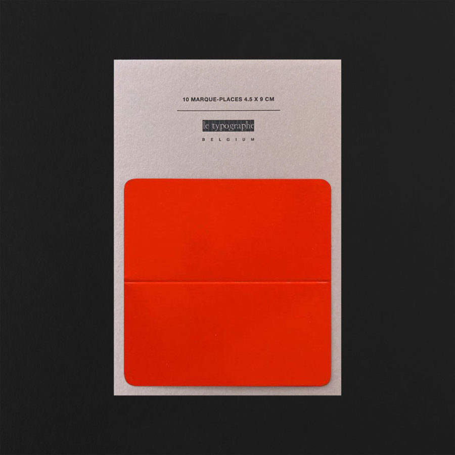 X 10 PLACE TAGS RED VERNISH