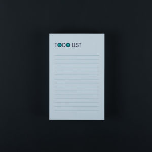 BLOC NOTE TO DO BLEU CIEL 9X14