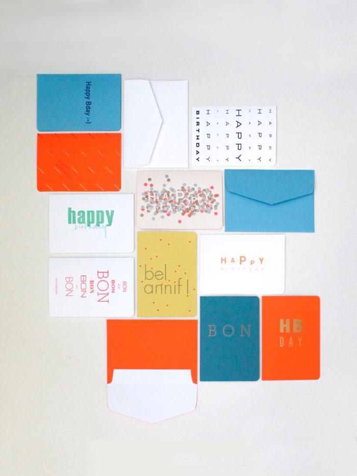 PACK 10 CARTES ANNIVERSAIRE, le typographe