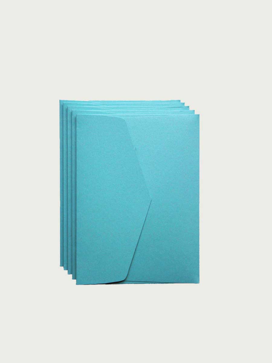 lot de 5 enveloppes de luxe couleur menthe