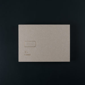 A5+ HARD COVER NOTEBOOK blank pages - landscape