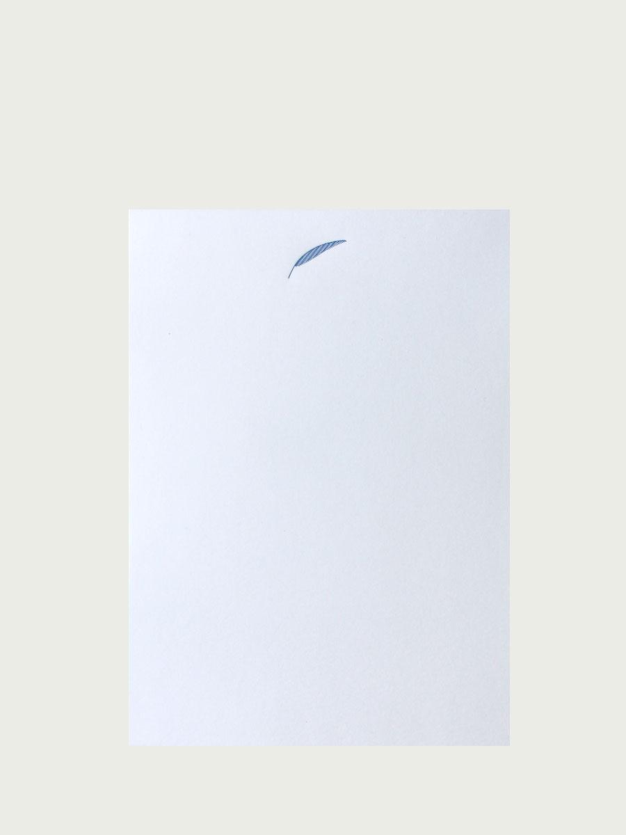 papier à lettre palme bleu