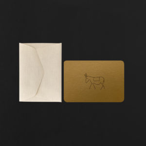 MINI CARD + ENVELOPE DONKEY bronze