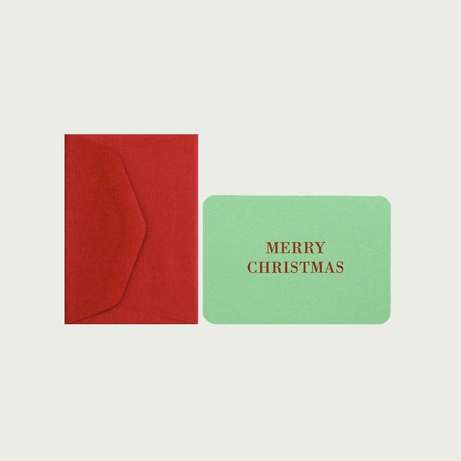 mini carte et enveloppe merry christmas