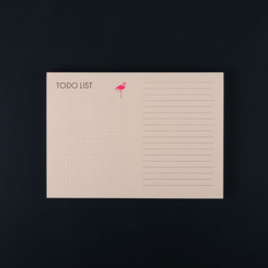 NOTEPAD TO DO LIST A5 FLAMINGO ivory