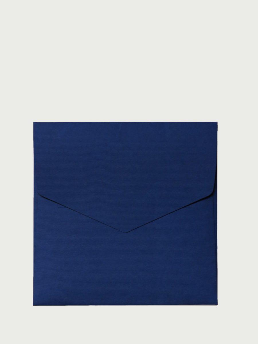 enveloppe carré 16 cm x 16 cm bleu nuit