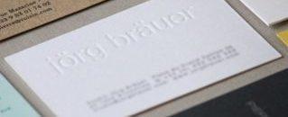 letterpress sur carte de visite