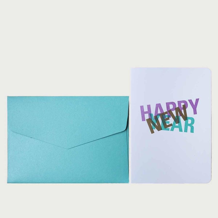 carte postale happy new year design