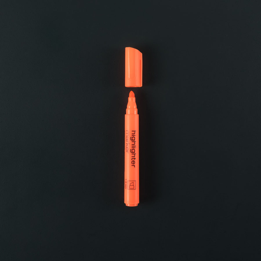 ORANGE FLUORESCENT HIGHLIGHTER