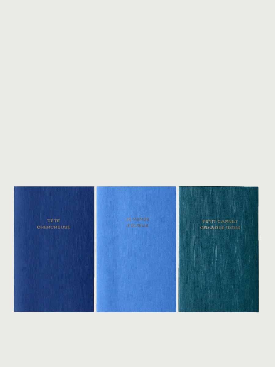 3 petits carnets avec un message différente