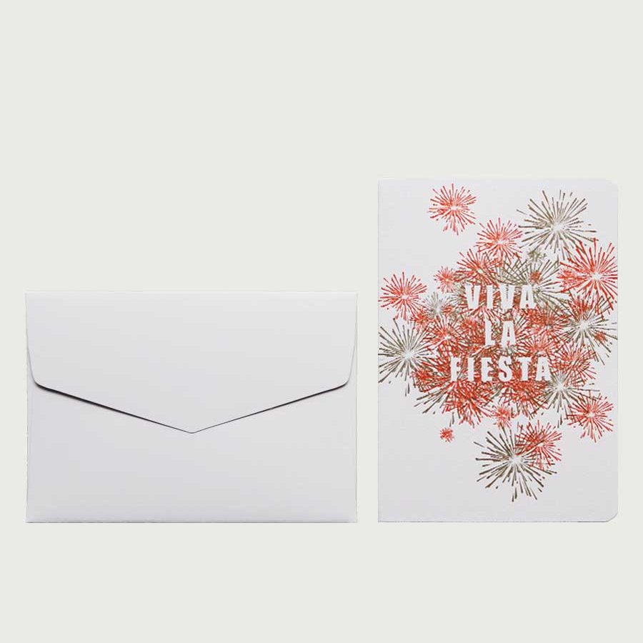 carte viva la fiesta feu artifice orange bronze