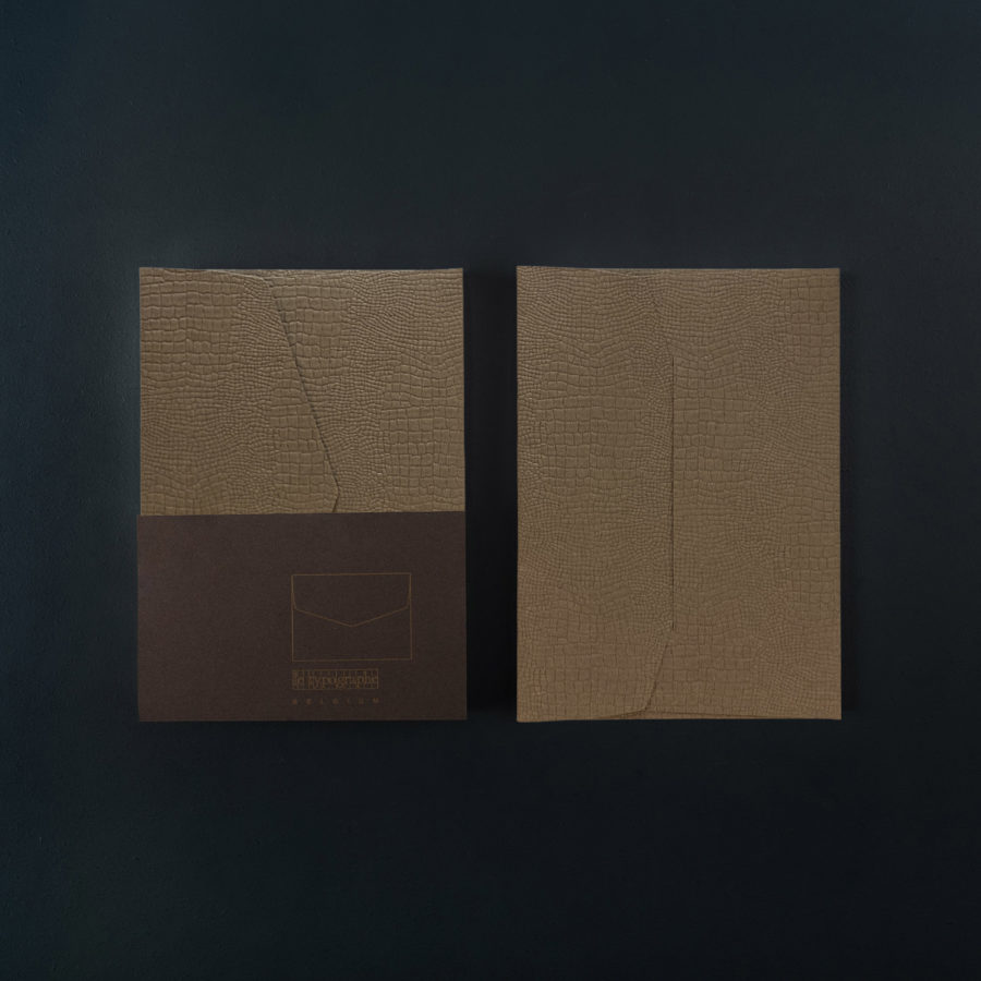 Pack of 5 C6 ENVELOPES - Brown croco