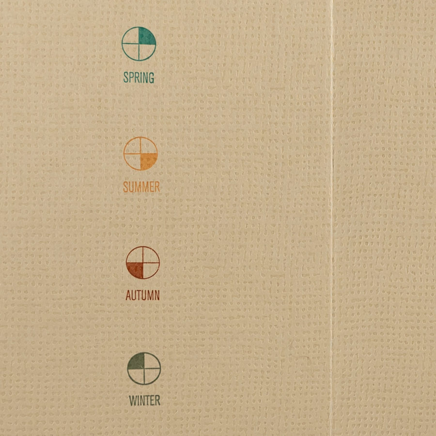 HARD COVER NOTEBOOK - GARDEN - 11.5 x 22 cm - 4 seasons