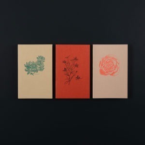 3 SOFT COVER NOTEBOOKS FLOWERS
