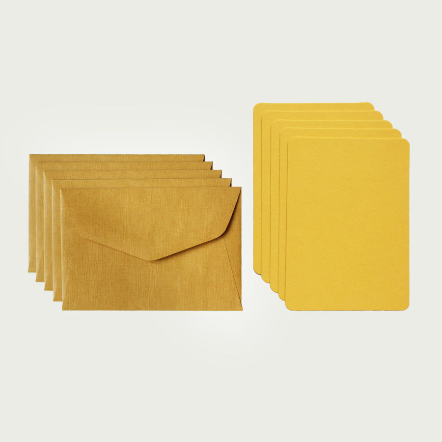 5 jolies mini cartes et leur mini enveloppes assorties