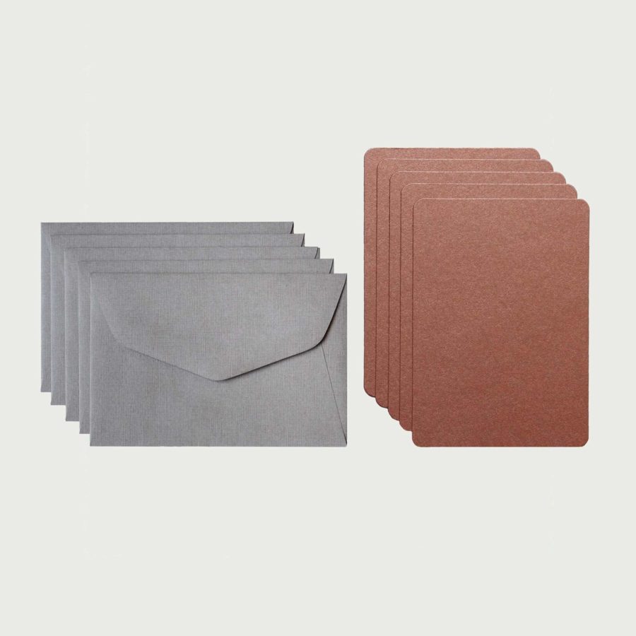5 jolies mini cartes et leur mini enveloppes assorties