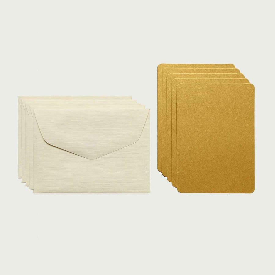joli assortiment de 5 mini cartes et 5 mini enveloppes