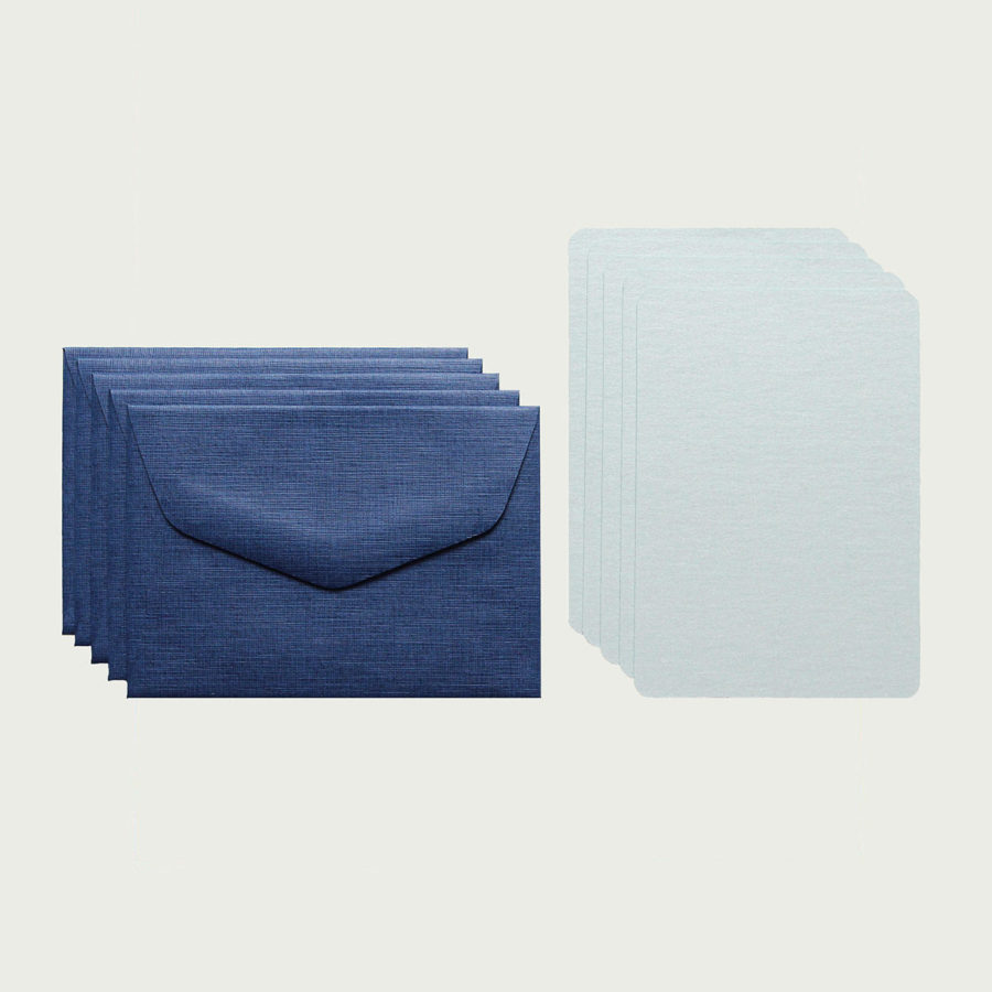 joli assortiment de 5 mini cartes et 5 mini enveloppes