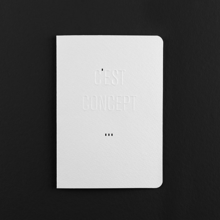 Folded Card C'EST CONCEPT A6 and black envelope