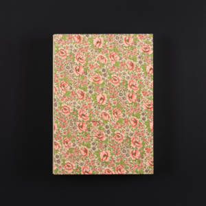 CAHIER CARTON FLEURI A5+ rose