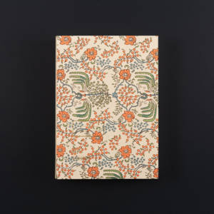 CAHIER CARTON FLEURI A5+ orange