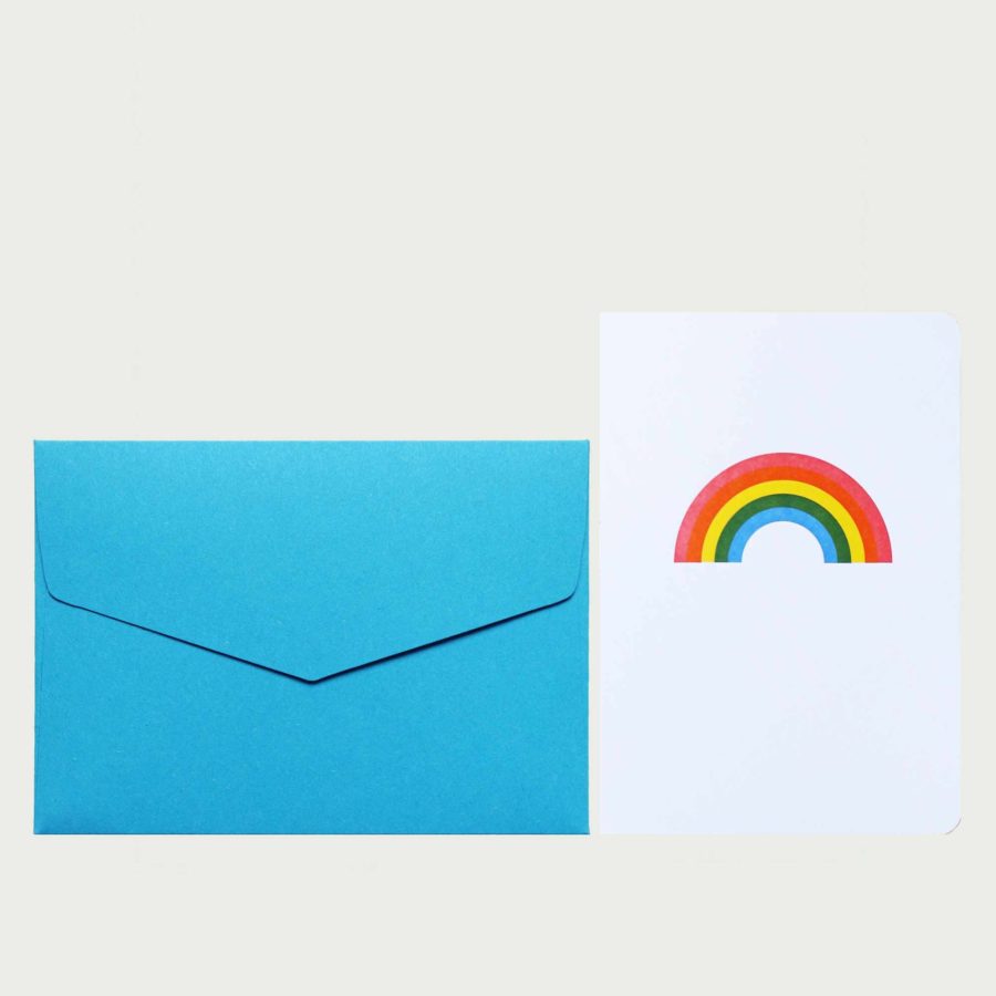 carte postale rainbow arc-en-ciel