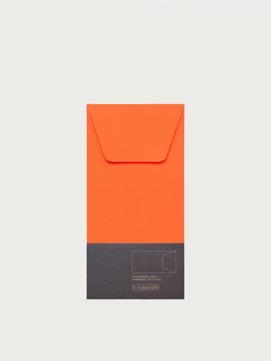 ENVELOPPE C5 orange fluo, le typographe, Qualité typo