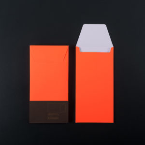 Pack of 4 DL ENVELOPE (11×22 CM) – fluo orange colour
