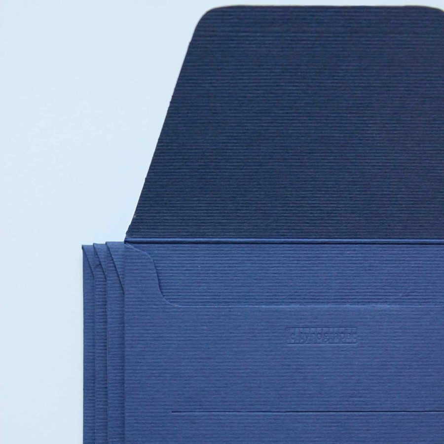 Paquet de 4 ENVELOPPES 11x22 cm US – couleur bleu nuit