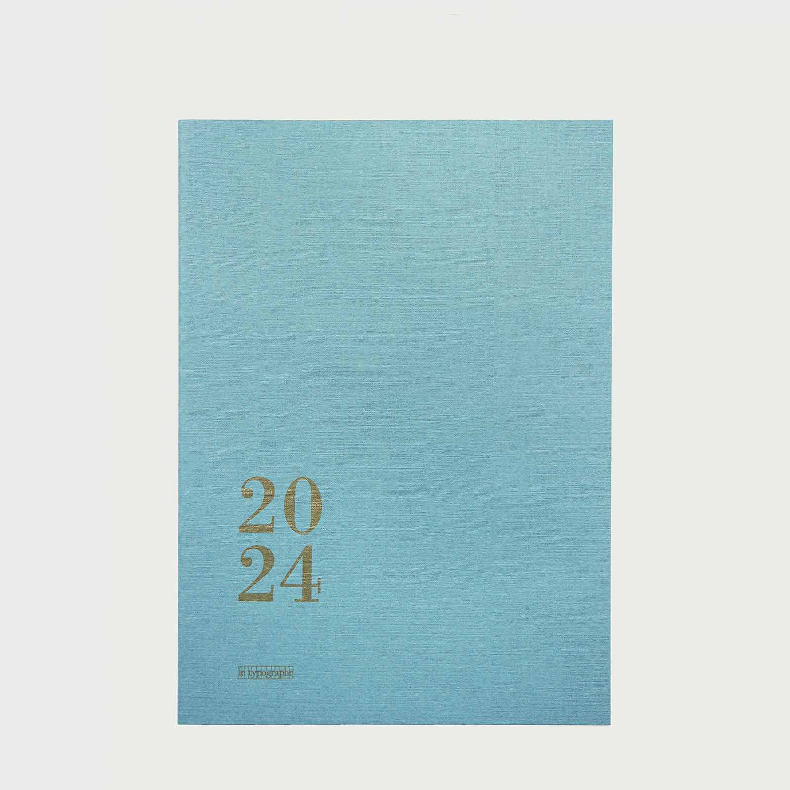 AGENDA HEBDOMADAIRE 2024 A5+ souple – couleur mer bleue