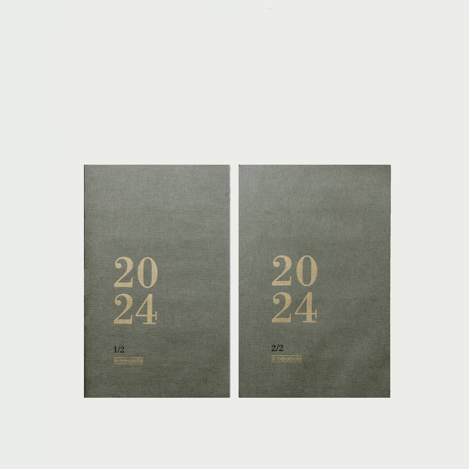 2024 A6 SOFT COVER DIARY- weekly – khaki colour, Le Typographe, Qualité  typo plomb