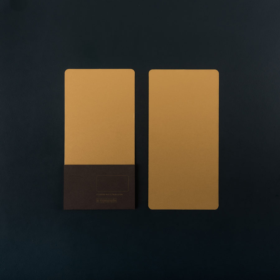 Paquet de 4 CARTES 10.5x21 cm US – couleur gold