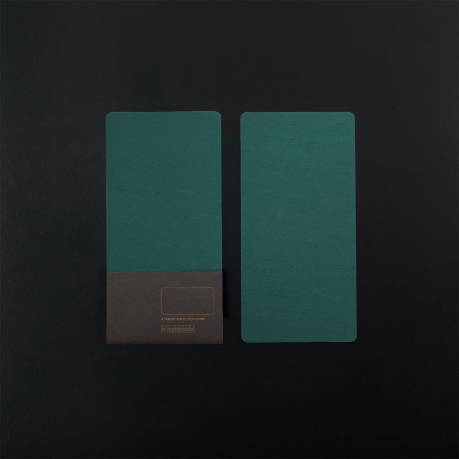 Pack of 4 DL CARDS (10.5x21 cm) - pine forest colour