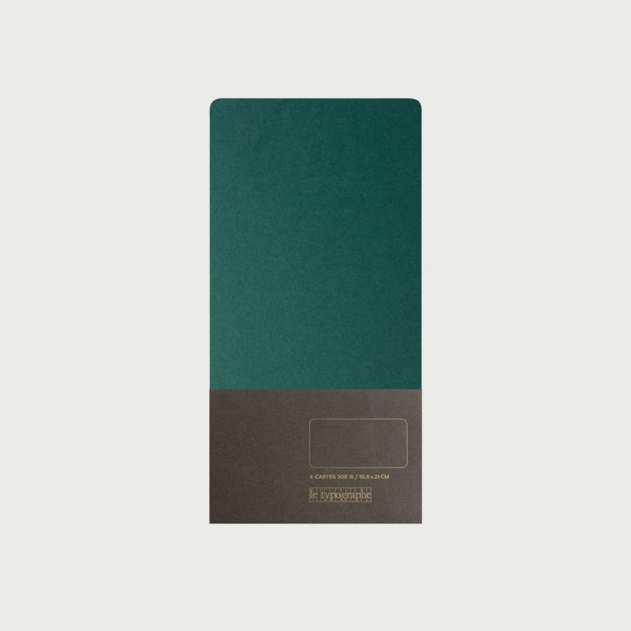 Paquet de 4 CARTES 10.5x21 cm US – couleur pinède