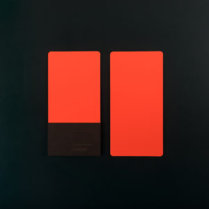 Pack of 4 DL CARDS (10.5x21 cm) - fluo orange colour